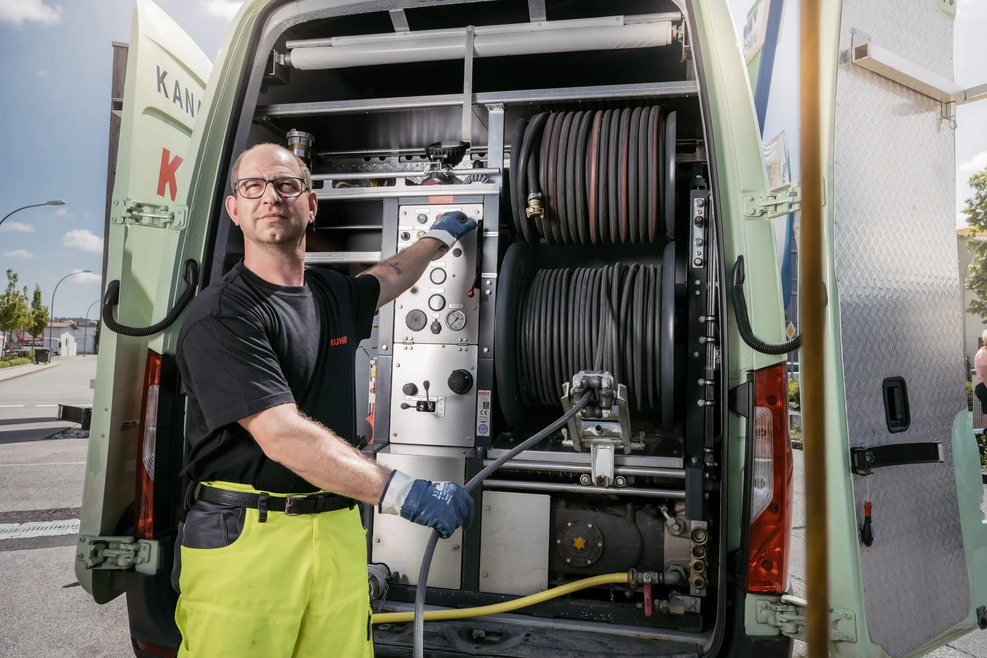 Ablauf einer Kanalreinigung in Werneck